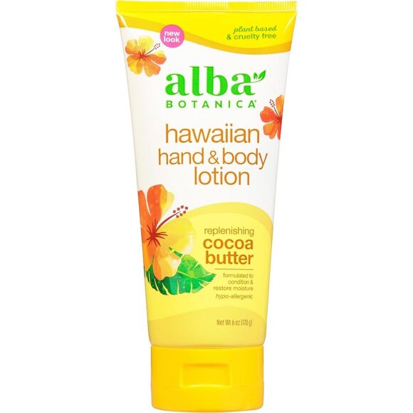 Alba Botanica Hawaiian Hand & Body Lotion, Replenishing Cocoa Butter, 6 Oz NEW - Picture 1 of 1